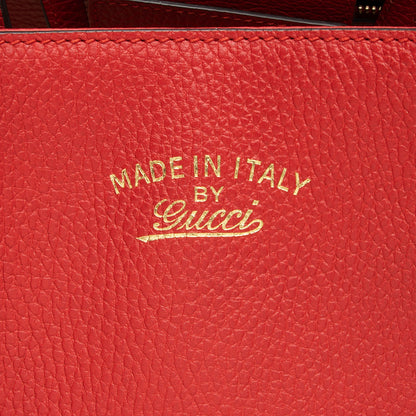 Gucci Leather Swing Medium Tote (SHF-uFCCUq)