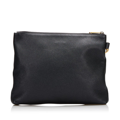 Gucci Logo Leather Clutch (SHG-Kmt4iX)