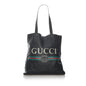 Gucci Logo Leather Tote Bag (SHG-29841)