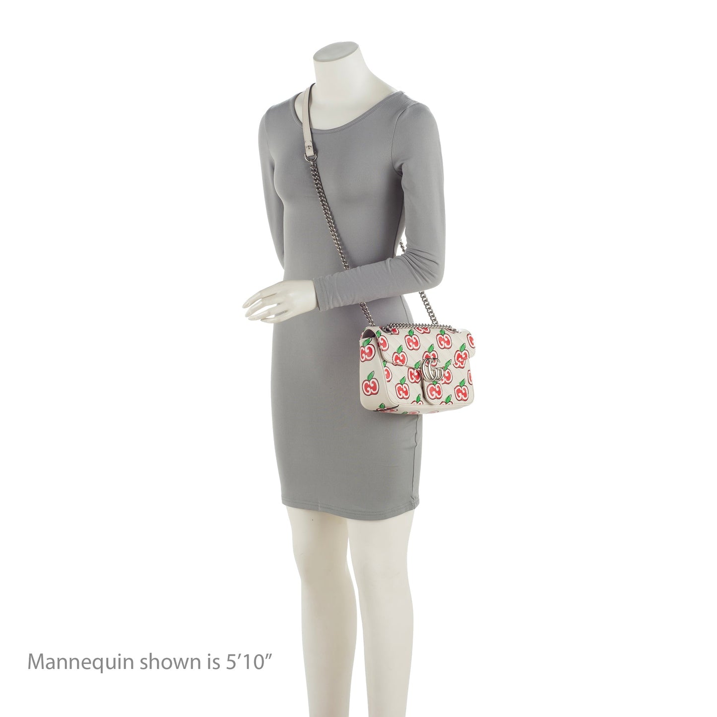 Gucci Matelasse Leather Apple Monogram GG Marmont Small Shoulder Bag (SHF-RyDLUZ)