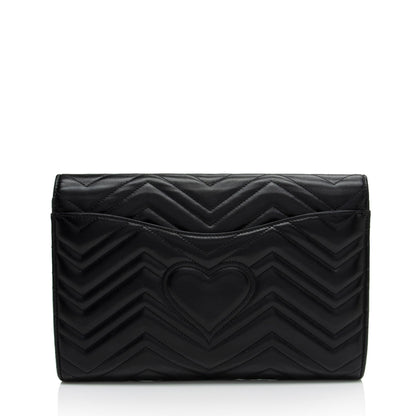 Gucci Matelasse Leather GG Marmont Clutch (SHF-v89K6D)