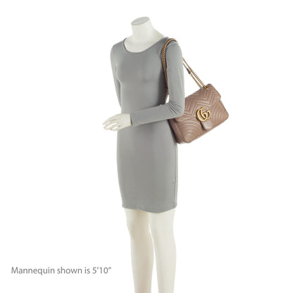 Gucci Matelasse Leather GG Marmont Medium Flap Shoulder Bag (SHF-EZthFS)