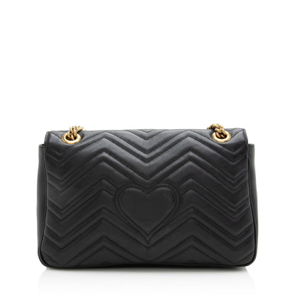 Gucci Matelasse Leather GG Marmont Medium Shoulder Bag (SHF-22884)