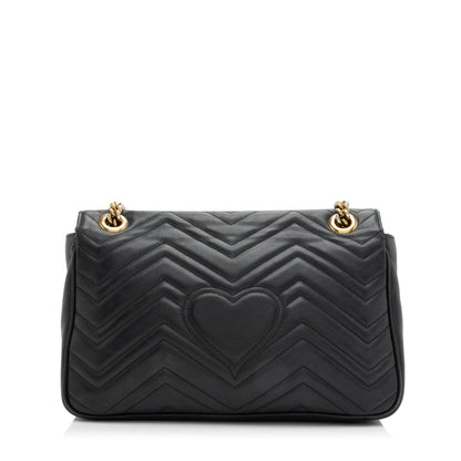 Gucci Matelasse Leather GG Marmont Medium Shoulder Bag (SHF-23834)