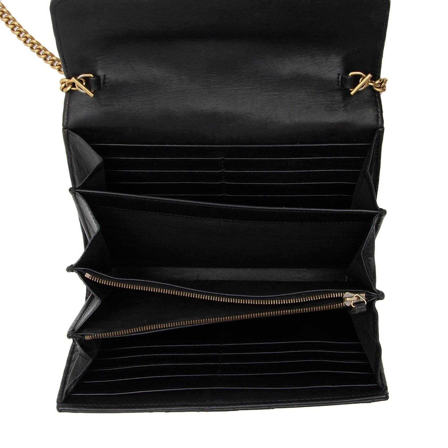 Gucci Matelasse Leather GG Marmont Mini Chain Shoulder Bag (SHF-KHf4XN)