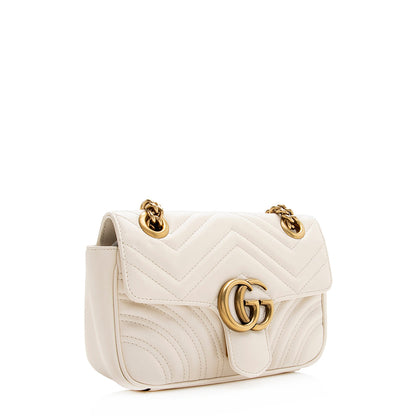 Gucci Matelasse Leather GG Marmont Mini Shoulder Bag (SHF-20163)