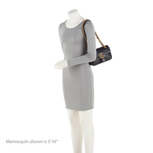 Gucci Matelasse Leather GG Marmont Mini Shoulder Bag (SHF-22106)