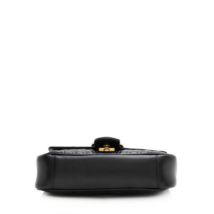 Gucci Matelasse Leather GG Marmont Mini Shoulder Bag (SHF-22608)