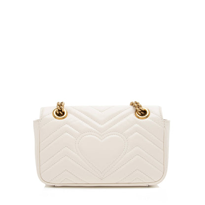 Gucci Matelasse Leather GG Marmont Mini Shoulder Bag (SHF-nrvxzd)