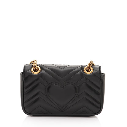 Gucci Matelasse Leather GG Marmont Mini Shoulder Bag (SHF-iWJZlj)