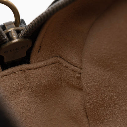 Gucci Matelasse Leather GG Marmont Round Mini Shoulder Bag (SHF-16xHJX)
