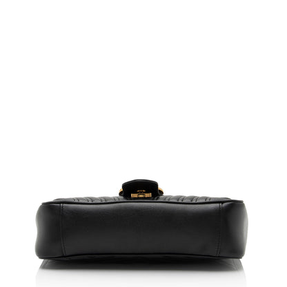 Gucci Matelasse Leather GG Marmont Small Flap Shoulder Bag (SHF-5zif5r)