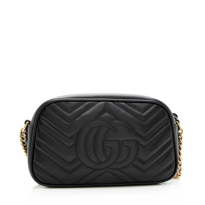 Gucci Matelasse Leather GG Marmont Small Shoulder Bag (SHF-20055)