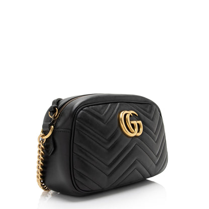 Gucci Matelasse Leather GG Marmont Small Shoulder Bag (SHF-0aSpIT)
