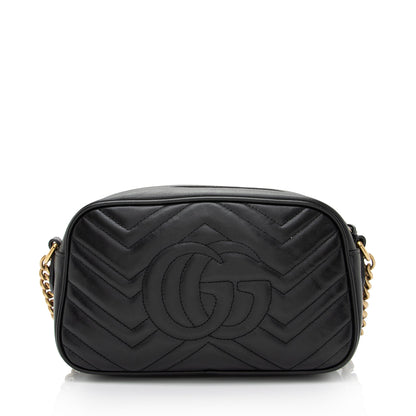 Gucci Matelasse Leather GG Marmont Small Shoulder Bag (SHF-Abtg9L)