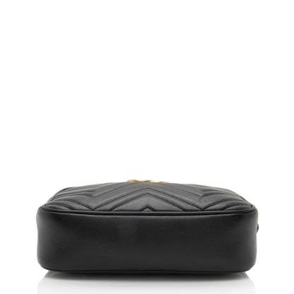 Gucci Matelasse Leather GG Marmont Small Shoulder Bag (SHF-E9Frrv)