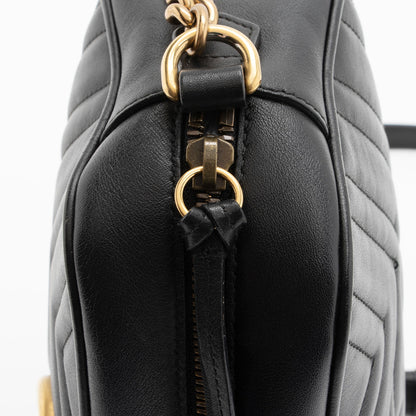 Gucci Matelasse Leather GG Marmont Small Shoulder Bag (SHF-Hle45u)