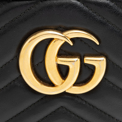 Gucci Matelasse Leather GG Marmont Small Shoulder Bag (SHF-jE5N59)