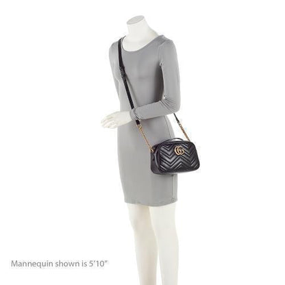 Gucci Matelasse Leather GG Marmont Small Shoulder Bag (SHF-baNUcE)