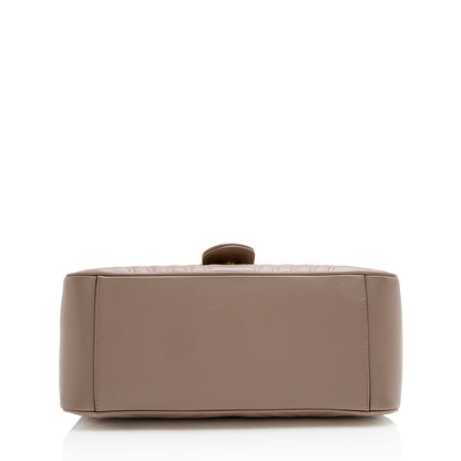 Gucci Matelasse Leather GG Marmont Top Handle Small Shoulder Bag (SHF-22063)