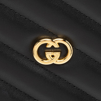 Gucci Matelasse Leather Interlocking G Heart Mini Shoulder Bag (SHF-j5rydx)