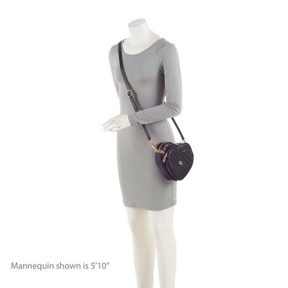 Gucci Matelasse Leather Interlocking G Heart Mini Shoulder Bag (SHF-j5rydx)