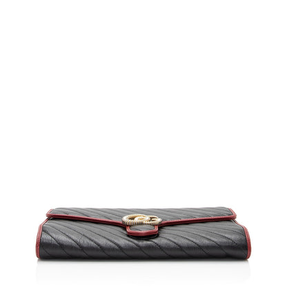 Gucci Matelasse Leather Torchon GG Marmont Clutch (SHF-AQeHxl)