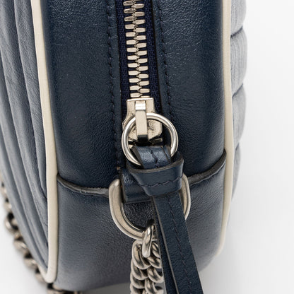 Gucci Matelasse Leather Torchon GG Marmont Round Mini Shoulder Bag (SHF-GetCBa)