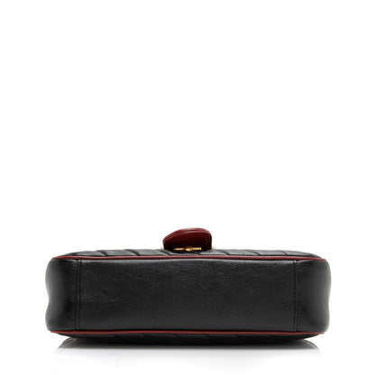 Gucci Matelasse Leather Torchon GG Marmont Small Shoulder Bag (SHF-23396)