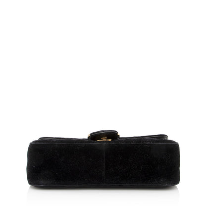 Gucci Matelasse Velvet GG Marmont Small Shoulder Bag (SHF-19219)