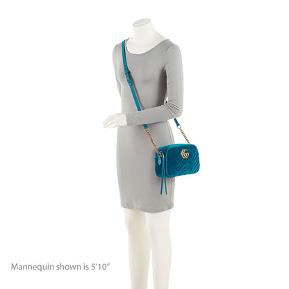 Gucci Matelasse Velvet GG Marmont Small Shoulder Bag (SHF-YA81zd)