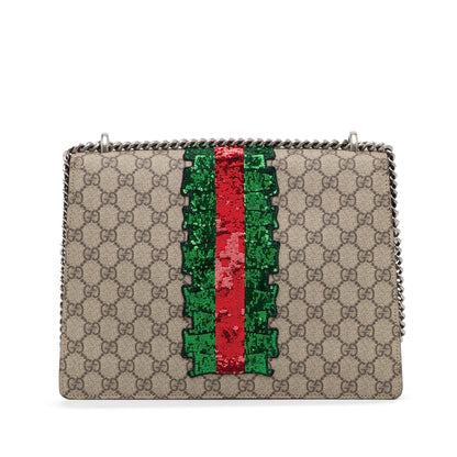Gucci Medium Embellished GG Supreme Dionysus Shoulder Bag (SHG-lkC3tu)