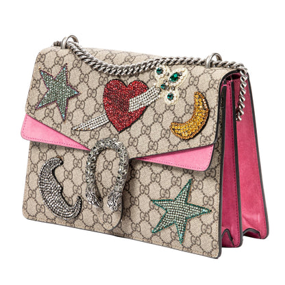 Gucci Medium Embellished GG Supreme Dionysus Shoulder Bag (SHG-A3io5I)