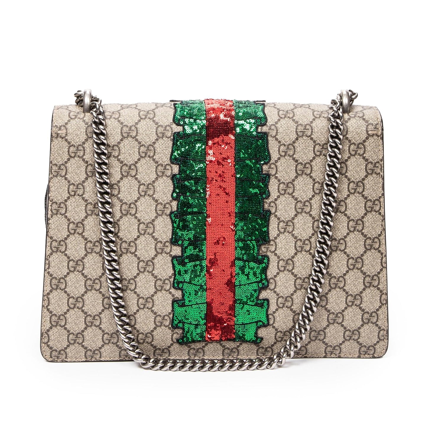 Gucci Medium Embellished GG Supreme Dionysus Shoulder Bag (SHG-jB9ofC)