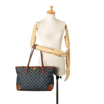 Gucci Medium GG Denim Ophidia Shopping Tote (SHG-qnGa5Q)