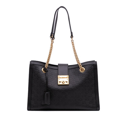 Gucci Medium Guccissima Padlock Tote