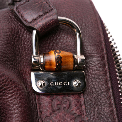 Gucci Medium Leather Bamboo Bar Tote