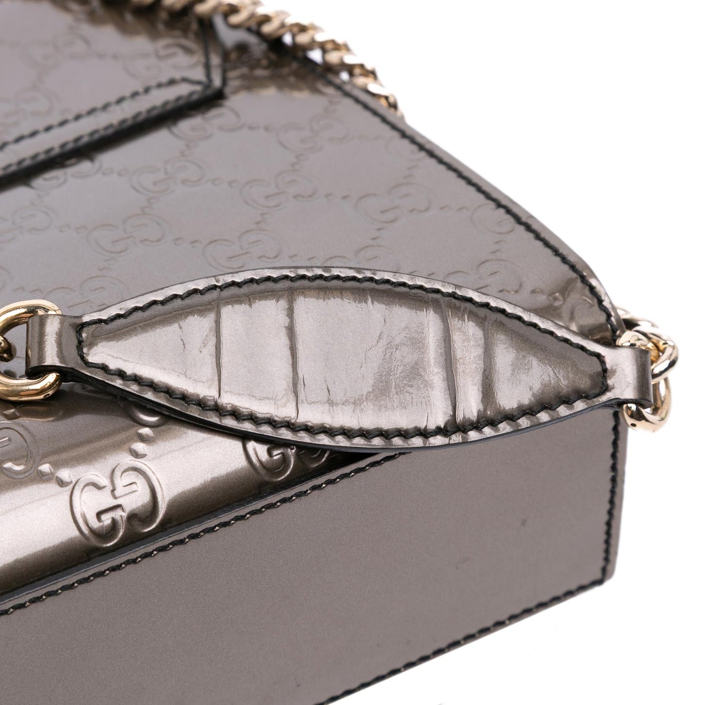 Gucci Medium Patent Guccissima Emily Shoulder Bag
