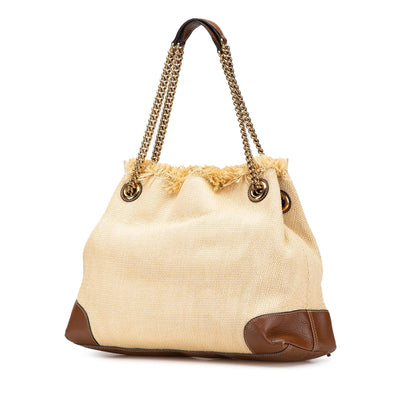 Gucci Medium Raffia Soho Chain Tote