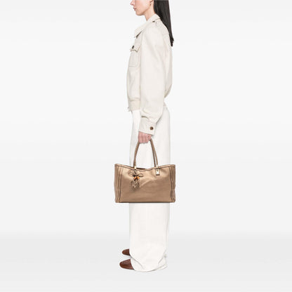 Gucci Metallic Grained Leather Bella Tote