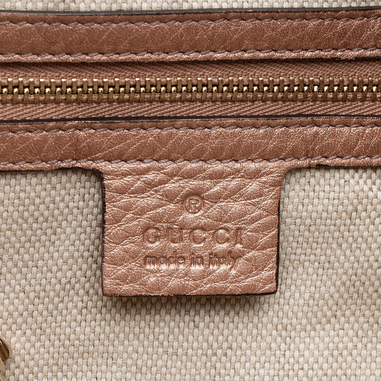 Gucci Metallic Leather Soho Medium Tote