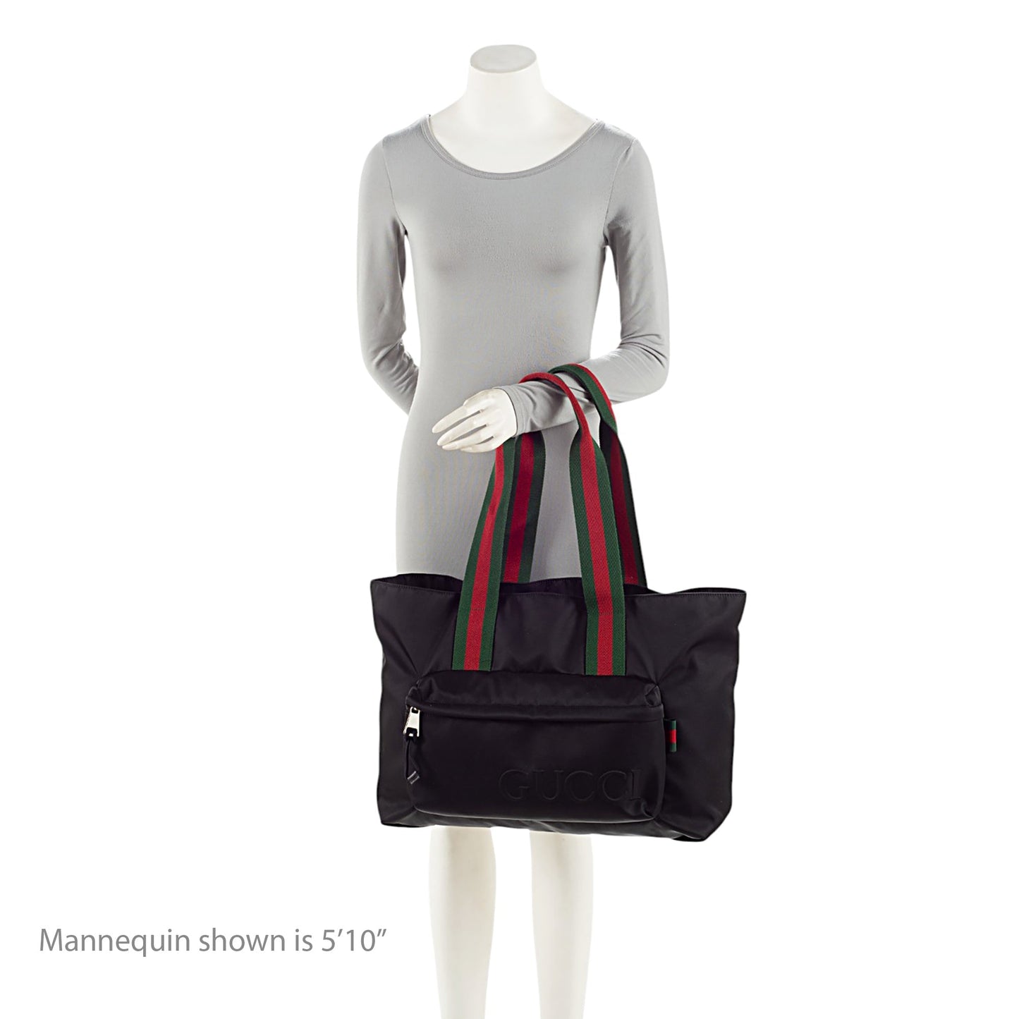 Gucci Nylon Embossed Web Large Tote