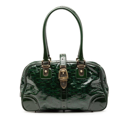 Gucci Patent Horsebit Glam Shoulder Bag