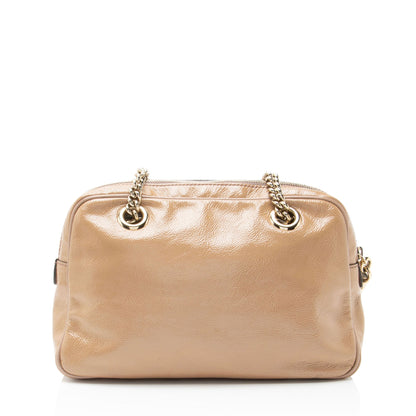 Gucci Patent Leather Soho Chain Small Shoulder Bag