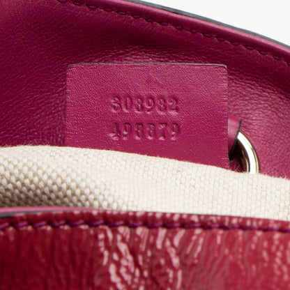Gucci Patent Leather Soho Medium Shoulder Bag