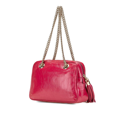 Gucci Patent Soho Chain Zip Shoulder Bag
