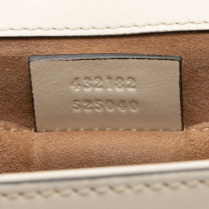 Gucci Pearl Embellished Leather Padlock Small Shoulder Bag (SHF-2JmpQy)