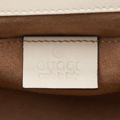 Gucci Pearl Embellished Leather Padlock Small Shoulder Bag (SHF-2JmpQy)