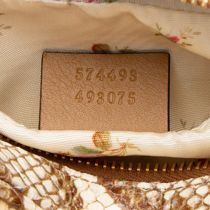 Gucci Raffia Snakeskin Ophidia Mini Shoulder Bag