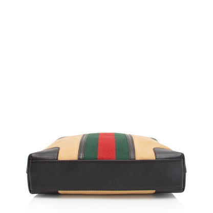 Gucci Canvas Web Shoulder Bag (SHF-KhYFg1)